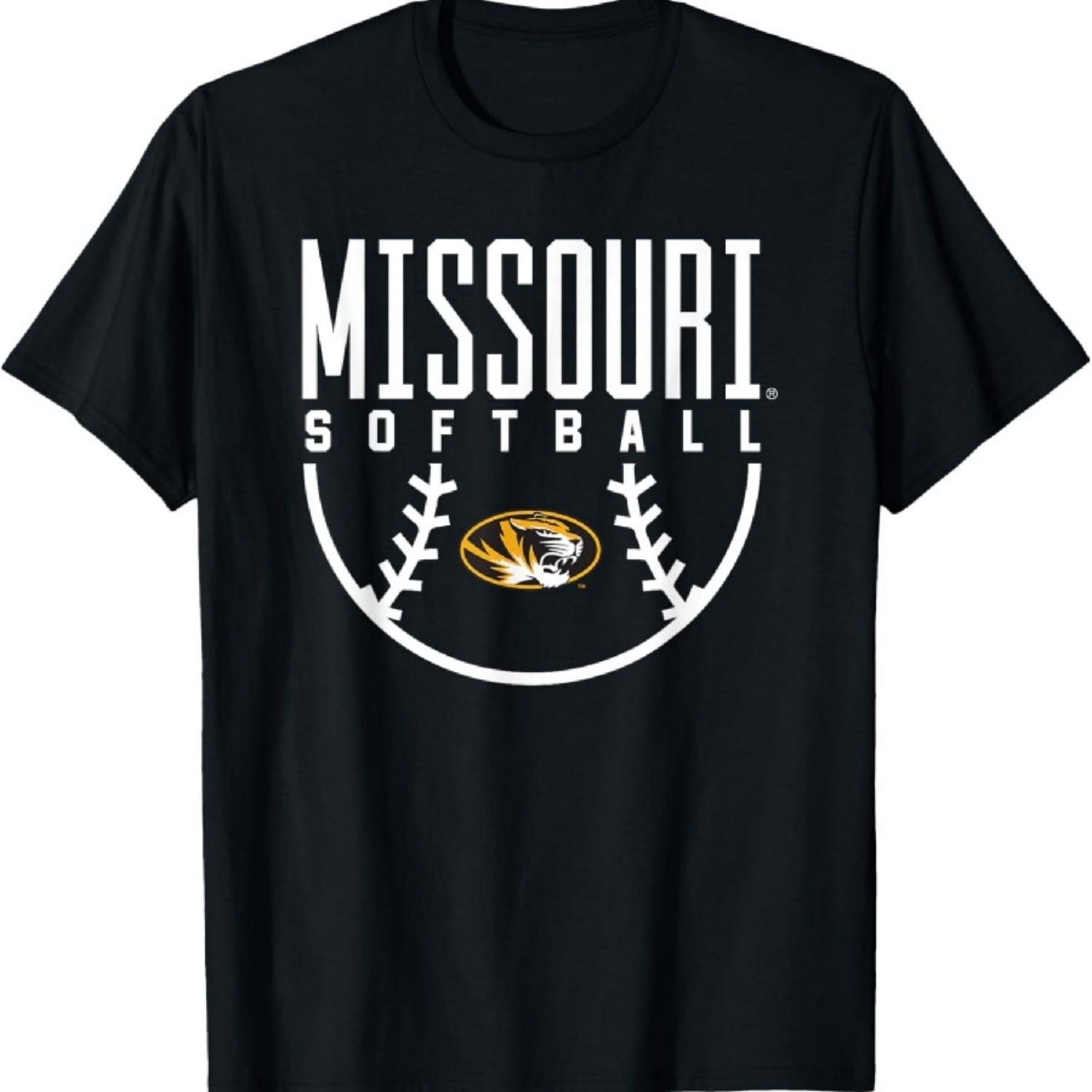 University of Missouri Mizzou Tigers Softball Arch T-Shirt XXXXXL чёрный