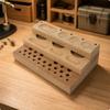 Fly Tying Tool Rack Drilled Holes Organizer Slotted Modular Desktop