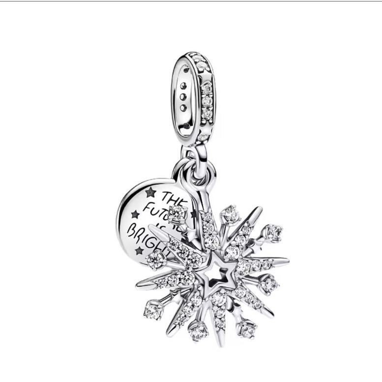 New 925Silver Christmas Series Tree Snowflake Deer Sweater Charm Pendant Fit for Exquisite Bracelets DIYWomen's Jewelry