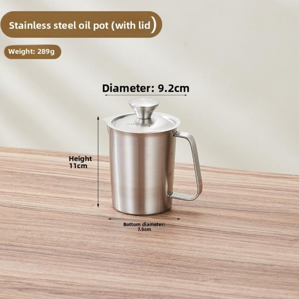 304 Stainless Steel Measuring Cups Inner Scale Design Thickened Liquid Latte Art Cup with Lid Large Capacity Laboratory Beaker