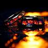 8MM Unique Men's Fashion Stainless Steel Rings Red Abalone Shell Inlay Wedding Band Jewelry Engagement Party Steel Ring Gift