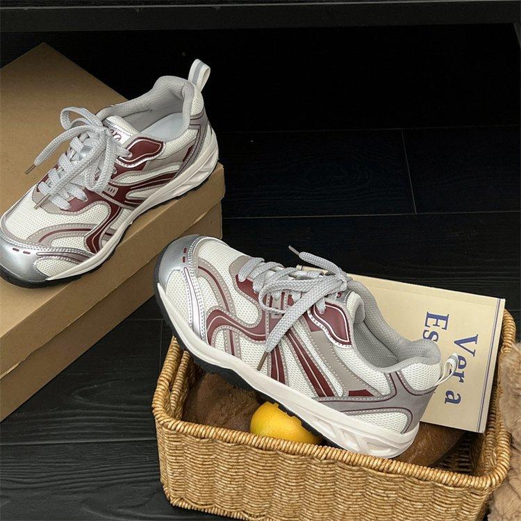 

Дядя Вэнь маленький рыбий хвост~ Папины кроссовки для женской осени новые дышащие толстые подошвы для увеличения роста спортивные и повседневные для нравственного воспитания sho 40 бордовый