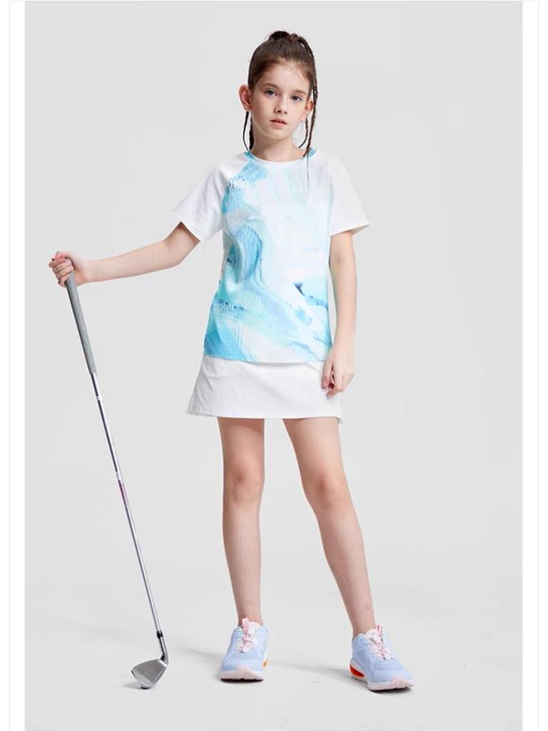 Lightweight Ice Silk UV Protection Summer Yoga Suit for Girls - Short Sleeve T-Shirt & Running Sports Pants