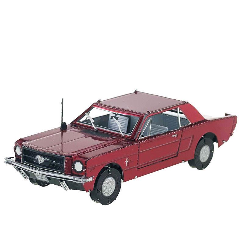Mustang Sports Car All-Metal 3D DIY Assembly Puzzle - Glue-Free Stainless Steel Model Toy