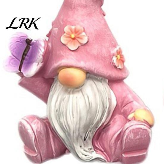 Micro Landscape Accessories for Plants Halloween Gnome Resin Statue, Spring Butterfly Bird Flower Durable Crafts Gardening Figurine Garden Patio, Hand