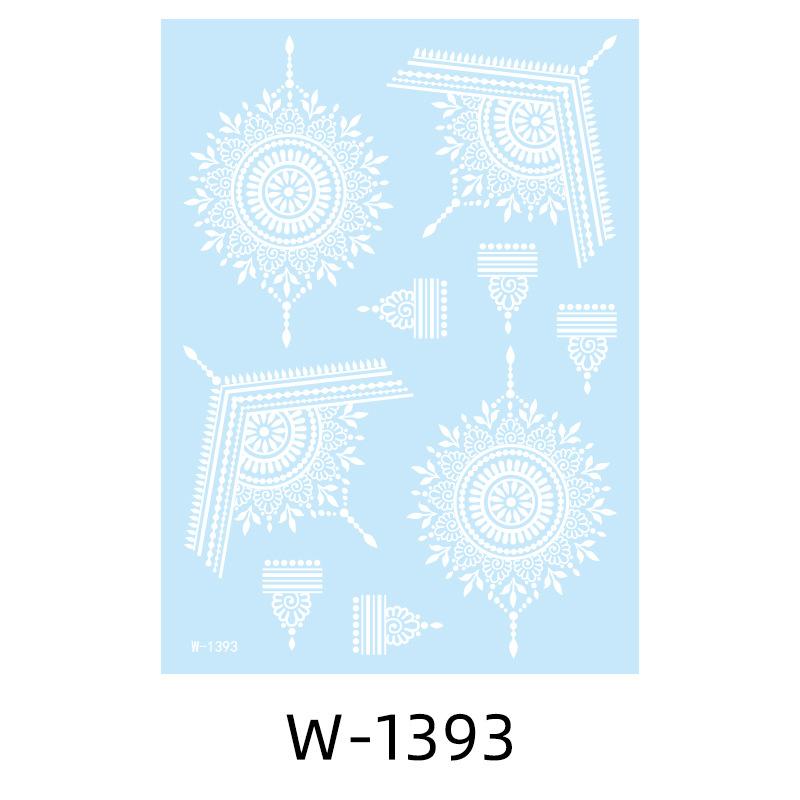 Tattoo Sticker White Lace Temporary Tattoo Wedding Henna Tattoo