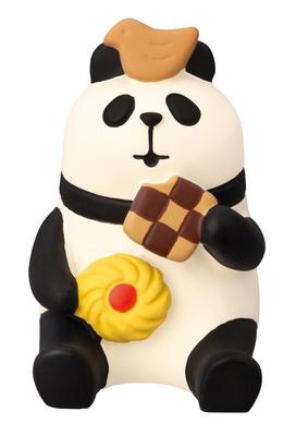 Decore Corporation Concombre Greedy Cookie Panda White Size Approx. W2.8 D3.5 H4.6 ZCB-38253