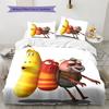 Larva Pattern Bedding Quilt Set  Home Decoration  Gift (1 * Duvet Cover + 2 * Pillowcase  Without Core)