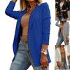 Damen Cardigan mit lockerem Schnitt, langen Ärmeln, einfarbig und mit Umlegekragen
