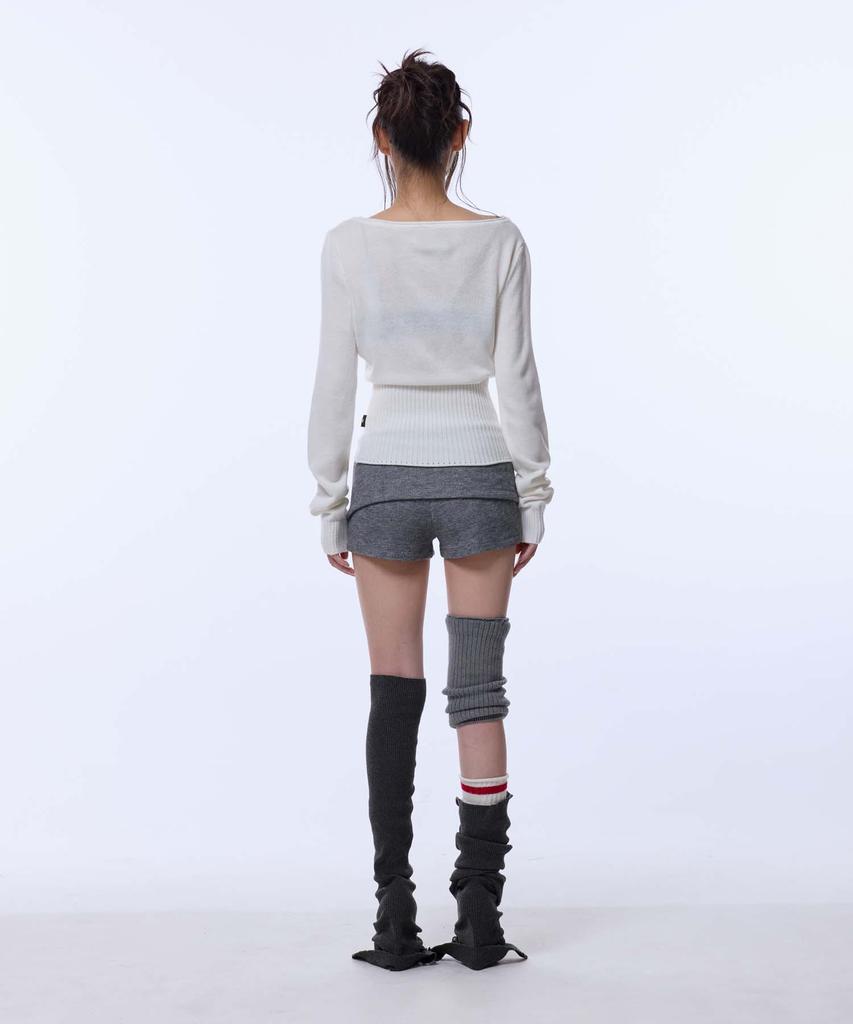 GILAARCHIVE Necklace Off Shoulder Knit_Ivory