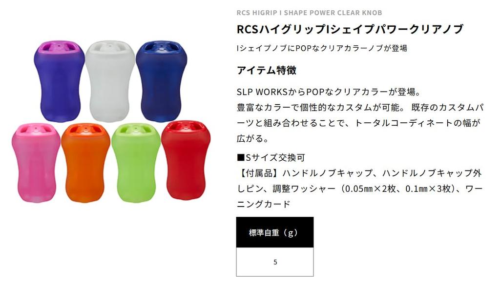 Daiwa SLP Works RCS High Grip Power Clear Knob I-Shape (Clear)