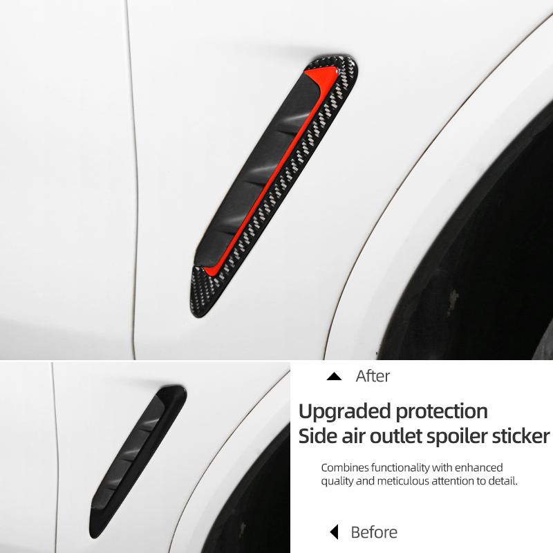 Per BMW X4 G02 X3 G01 G08 2017-2024 Spoiler in Fibra di Carbonio per Sfiato Aria Laterale Striscia Decorativa Adesiva Decorazione Accessori Esterni Auto