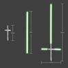 YDD Kylo Ren Replica Green LED Lightsaber with Force Metal for Adults Lightsaber, FX, Handle, (78cm Blade)