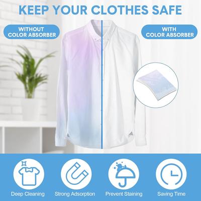 Laundry Tablets Laundry Paper Anti-Staining Clothes Sheets Anti-String Mixing Color Absorption Washing Household Merchandises