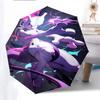 Mewtwo Pokemon Anti UV Umbrella Sun Protection Shade Umbrella Waterproof Windproof Outdoor Travel Parasol