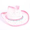 Popular European and American Classic Hollow Western Cowboy Hat Men's and Women's Fashion Vacation Breathable Sunshade Straw Hat