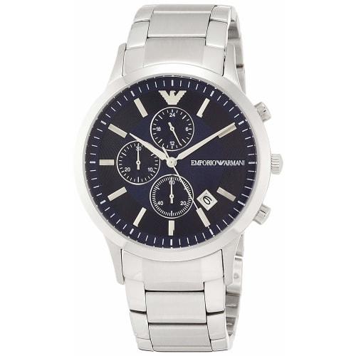 Emporio Armani RENATO AR11164 Men's Watch, Officially Imported, Silver