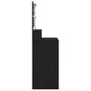 Makeup Table with Shelf Black Oak Effect 80 x 41 x 134.5 cm