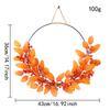 HalfWreath Artificial Wreath with Metal Hoop Seasonal Decor for Door, Thanksgiving, Entryway