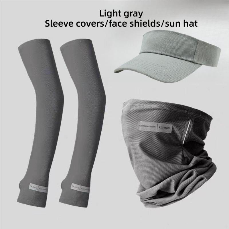 1 Set Protective Cover,Scarf Sleeve,Ice Silk Sunscreen Hanging Ear Neck Cover,Men's Summer Anti Sun Protection,Lightweight Full