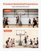 Tragbarer Basketballständer, Höhenverstellung von 2,3 bis 3,05 m Basketballkorb & Korb, Basketballkorb Outdoor mit 1371,6 mm PC-Rückwand für Kinder, Erwachsene