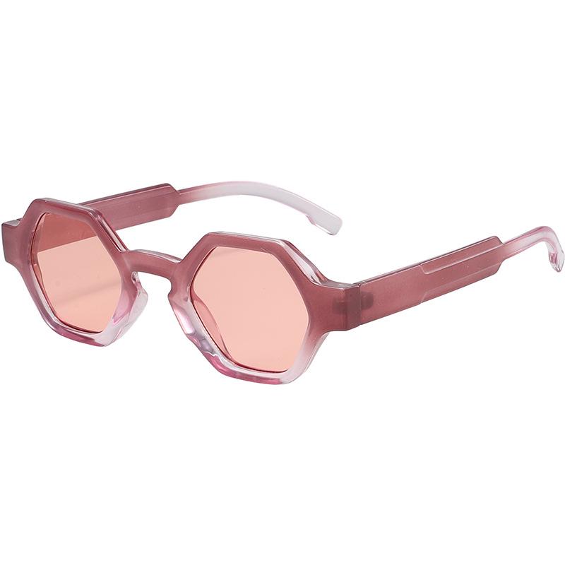Chic Small Frame Men's Retro Polygon Sunglasses – European & American Sun-Protection Shades