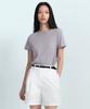 Woman Women'S Modal Blend Basic Crew Neck T-Shirt [Purple Grey]