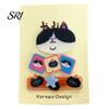 Cat Pattern Hair Pins 2/3Pcs Girl Hairpins Cats Puppies Rabbits Bread Broken Fixer Clips Smooth Edges Side Bang Accessories Puppy Design Hairpin