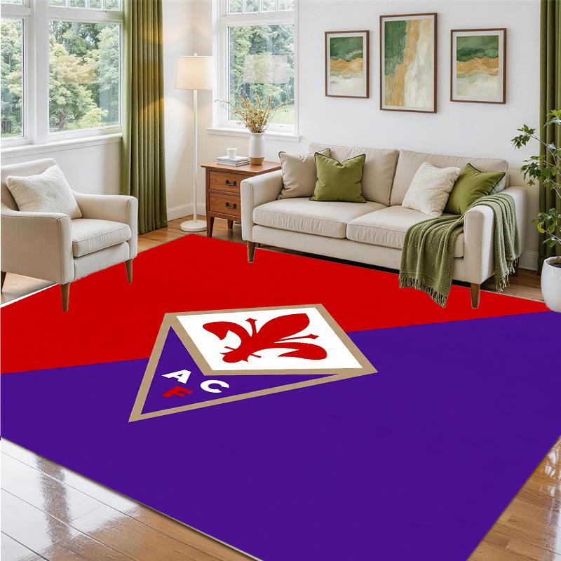 Fiorentina FC Design Crystal Velvet Rug Soft Decorative Mat for Bedroom Entrance