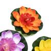 10 Stück Bunte Künstliche Schwimmende Seerose Simulation EVA Lotusblatt-Blumen Seerosen-Teichpflanzen für Gärten Zuhause Aquarium