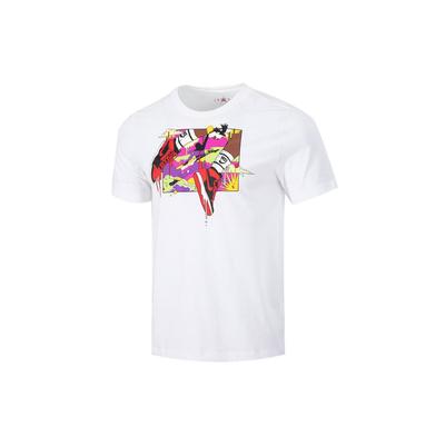 T-shirt a Maniche Corte con Stampa Cartoon Girocollo Casual da Allenamento Running Air Uomo Top Bianco DO1927-100