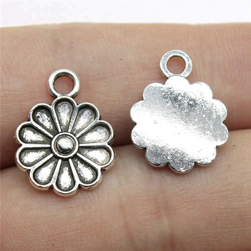 Charms Small Flower Pendants Wedding Jewelry Findings QC116