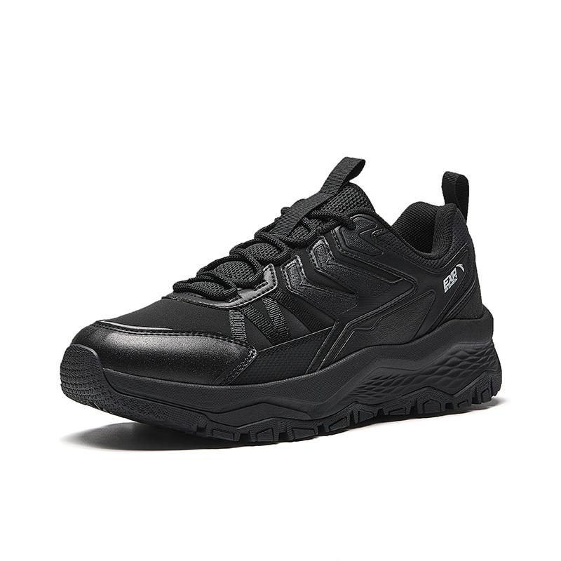 Anta Comfortable Fashion Versatile Synthetic Leather Fabric Shock Absorbing Wear Resistant Low Top Casual Running Shoes Men sneaker Black 912545584-4