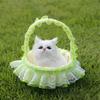 Simulation Cat Model Vivid Sounding Kitten Doll Lovely Miniature Figurine Decoration Faux Fur 3D Animal Figure Basket Model Car Ornament Craft Gift