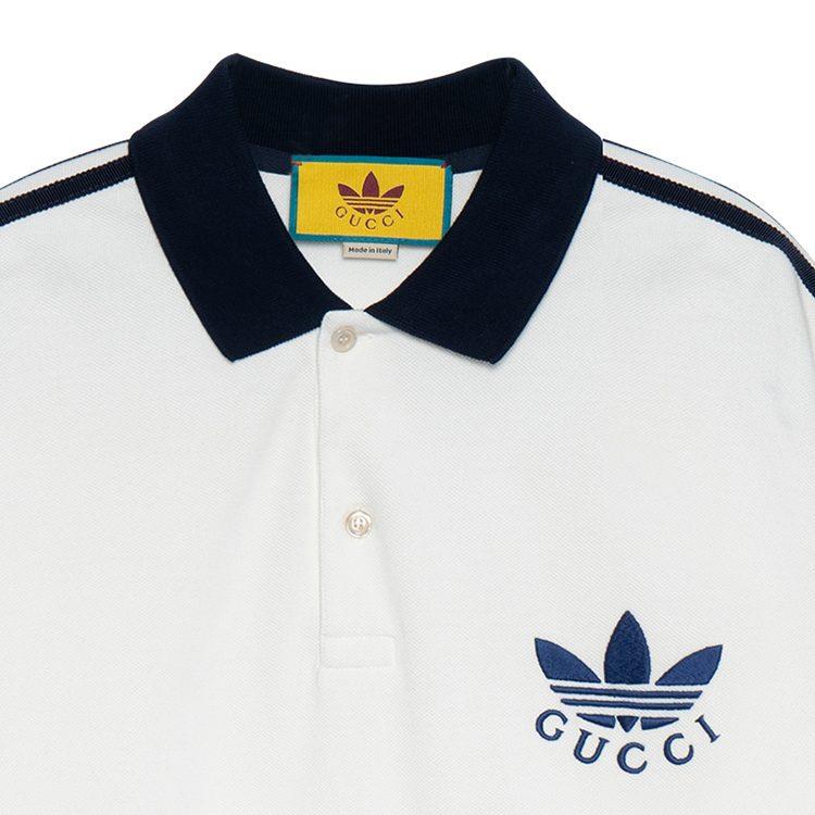 GUCCI x Adidas Originals SS23 Polo Shirt Men's White 722972-XJEVF-9791