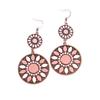 New Boho Ethnic Fashion Colorful Drop Oil Round Earrings For Women Sum Flower Enameled Distinctive Sweet Vacation Jewelry Gift