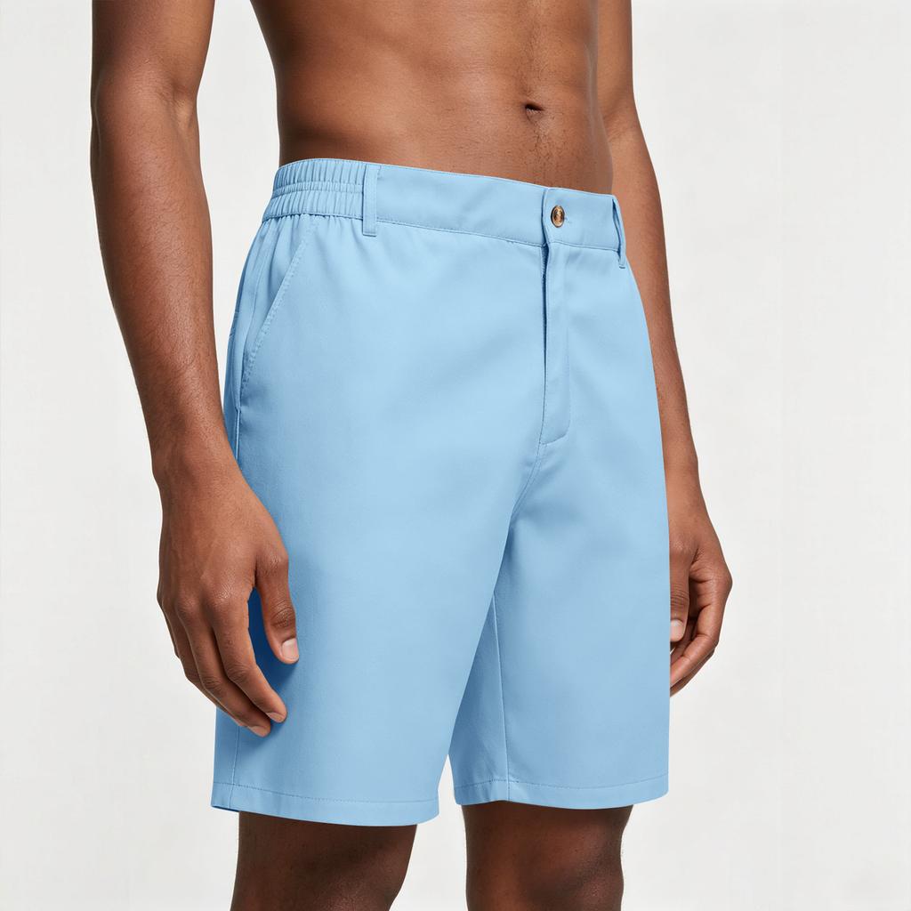 Shorts de Golf d'Été pour Homme à Taille Élastique Casual Sport Entrejambe de Cinq Pouces Tissu Léger Respirant à Séchage Rapide