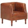 Day and Night - Day and Night Brown Genuine Leather Armchair