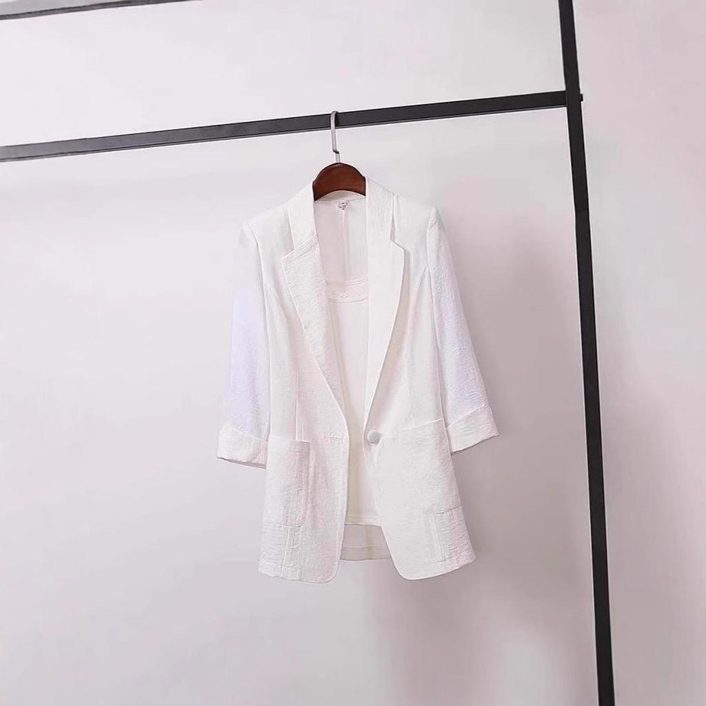 2024 Women's Korean-Style Loose Fit Summer Blazer, Plus Size Available