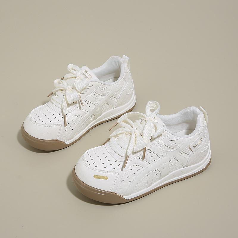 

Women s spring and summer new versatile hollow thick-soled breathable casual sports women s shoes 40 бежевый