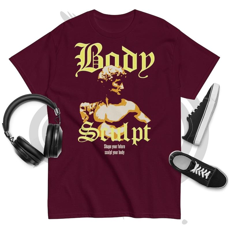 Unisex classic t-shirt - David Statue | Body Sculpt graphic tshirt, pop art bust sculpture 160