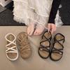 Rome met rok sandalen dames zomer nieuw open teen veelzijdig strand plateau super zacht zwart sandalen