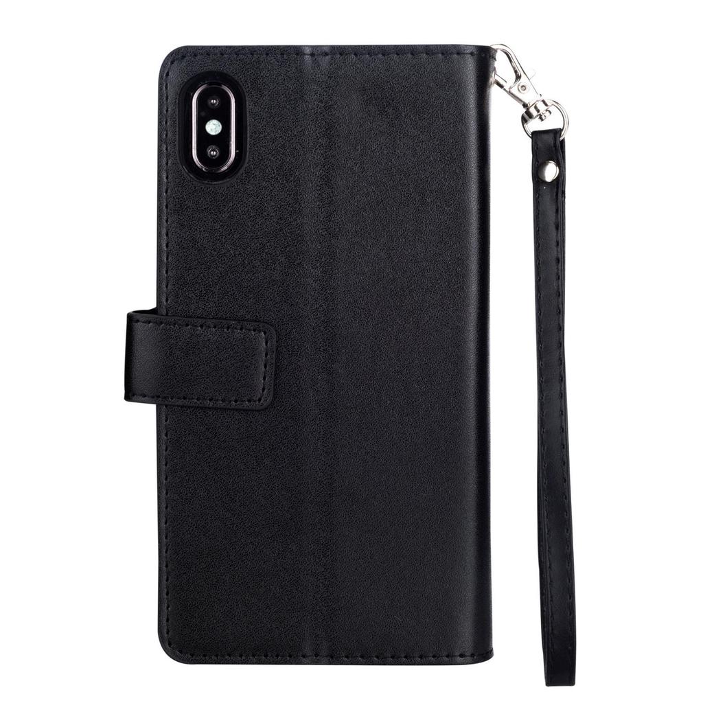 Multi-Function Leather Phone Case for iPhone 14, 13 Pro, Samsung S23U with Nine-Carat Zipper