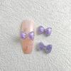 30 Pcs/Bag Luminous Super Flash 3D Bow Nail Art Jewelry Cute Bow Nails Decoration  Design Diy Resin Nails Art Accessories