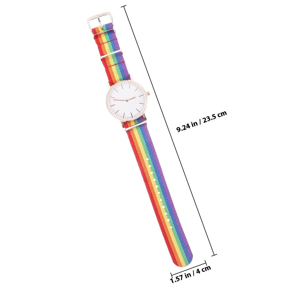 Rainbow Designed Quartz Wrist Watch Silver Stylish Fashion Watch Delicate Thin Cool Wrist Decoration Accessory