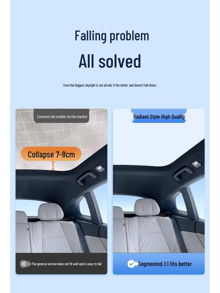 Zeekr 001 Sunroof Sunshade: Ice Crystal Heat Insulation & Privacy Board for 2024-2025 Models