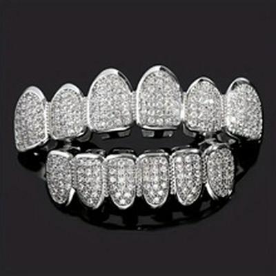Micro-Diamond Hip Hop Tooth Decoration Set: Bold, Trendy Halloween Accessory