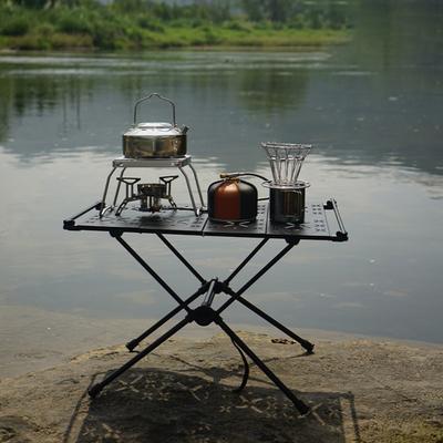 Camping Gas Stove Burner Foldable Outdoor Gas Stove Pancake Camping Stove Adjustable Flame Portable Stove For Hiking Backpacking