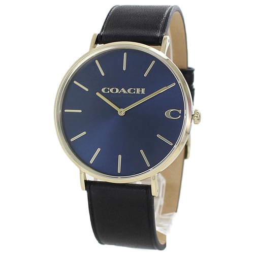 

Coach Men s CHARLES Leather Watch with Leather Strap 14602548