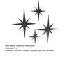 4Pcs Retro Starburst Wall Decoration 3D Printed Mini Mid-Century Starburst Wall Art Home Bedroom Living Room Bathroom Wall Decorative Sign